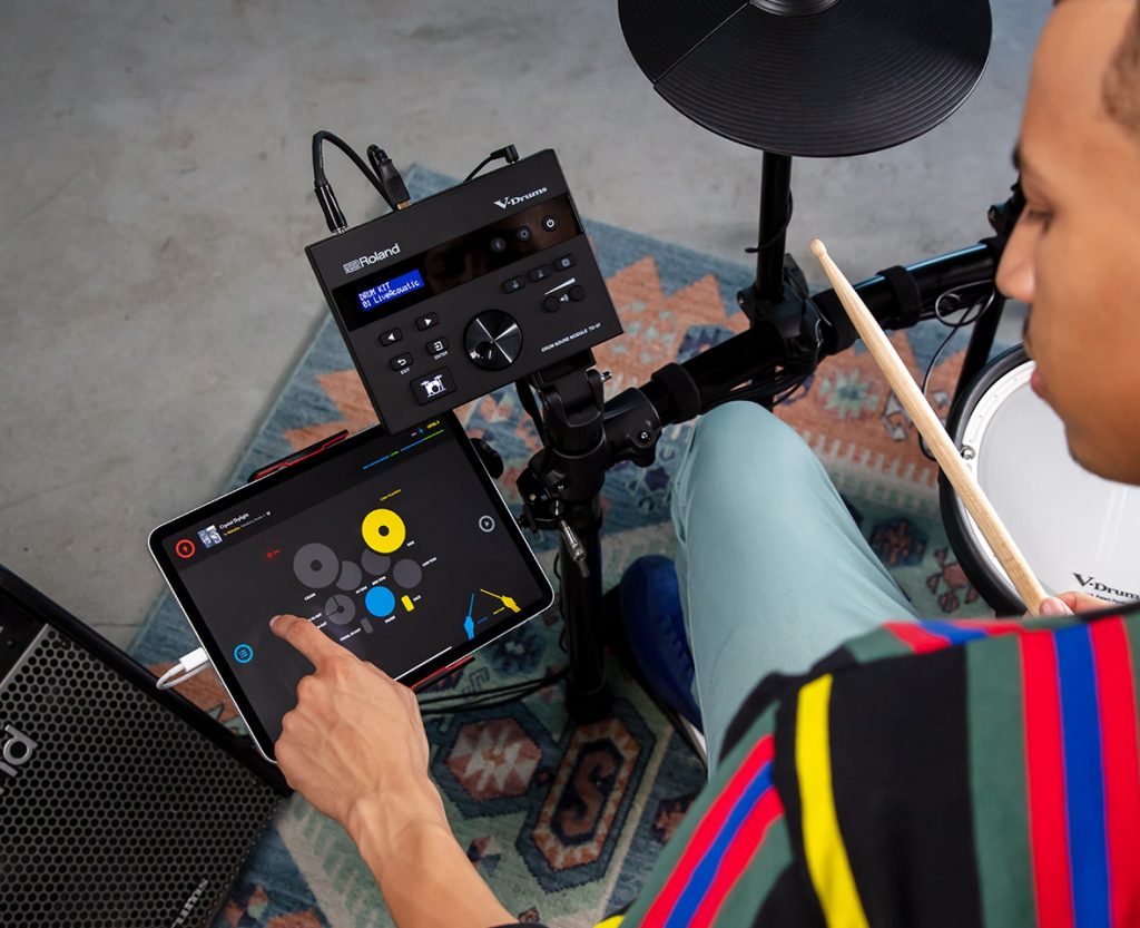 Roland TD-07KV 電子ドラム ドラムキット 練習用アプリ Melodics for V-Drum使用イメージ画像
