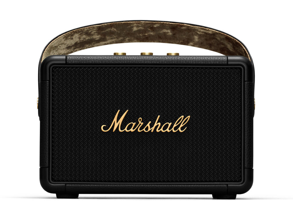 MARSHALL KILBURN Ⅱ Black and Brass ワイヤレススピーカー 正面画像