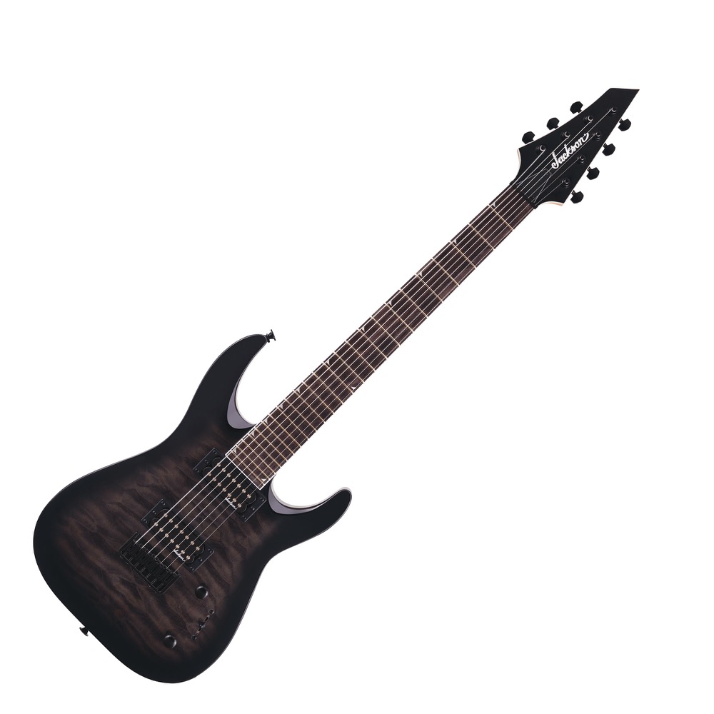 Jackson JS Series Dinky Arch Top JS22Q-7 DKA HT Transparent Black Burst 7弦 エレキギター