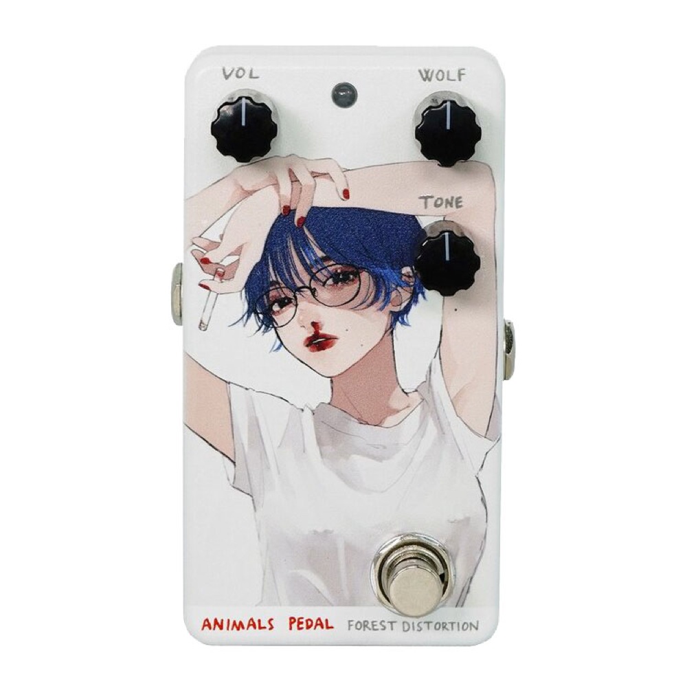 Animals Pedal Custom Illustrated 025 I Was A Wolf In The Forest Distortion by tamimoon 無題2 黒ノブ ギターエフェクター