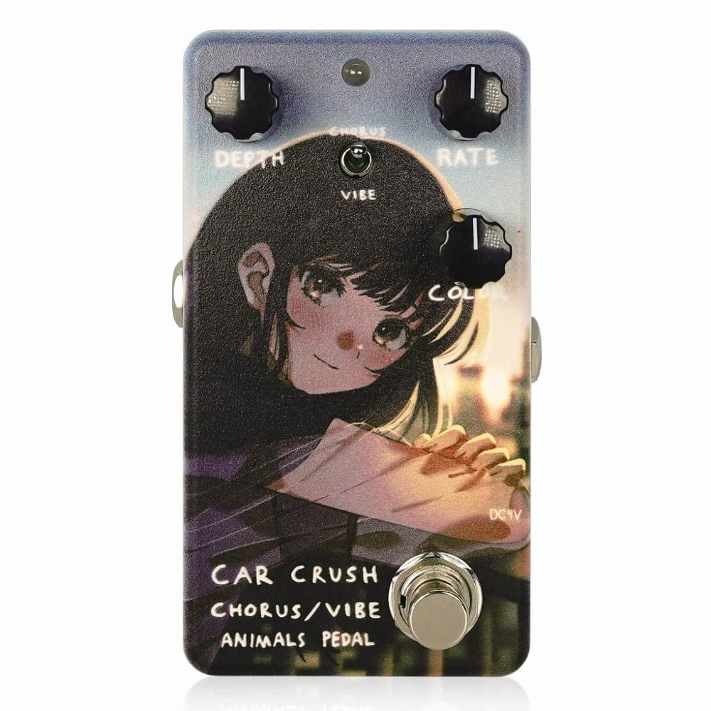 Animals Pedal Custom Illustrated 028 CAR CRUSH CHORUS/VIBE by hmng 光の匂い コーラス ギターエフェクター