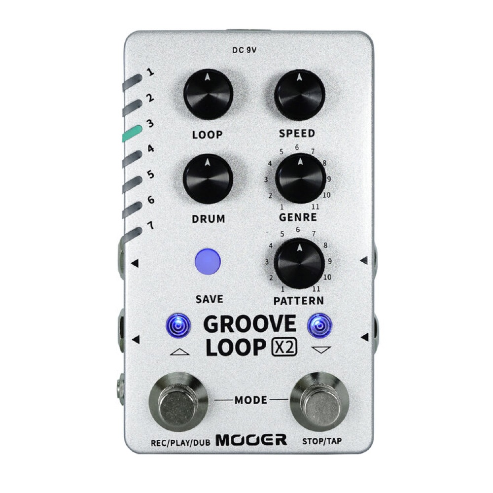 Mooerよりルーパーとドラムマシンを合体させた「GROOVE LOOP X2」が