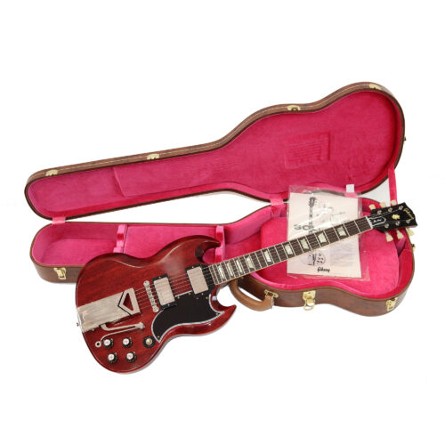 Gibson Custom Shop （ギブソンカスタムショップ）から60thアニバーサリーモデル「60th Anniversary 1961 Les Paul SG Standard With Sideways Vibrola Cherry Red VOS」が入荷！