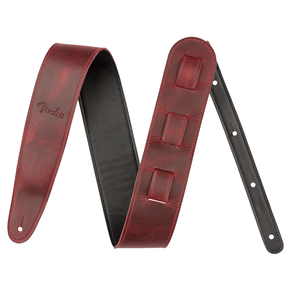 Fender Limited Leather Strap Oxblood ギターストラップ