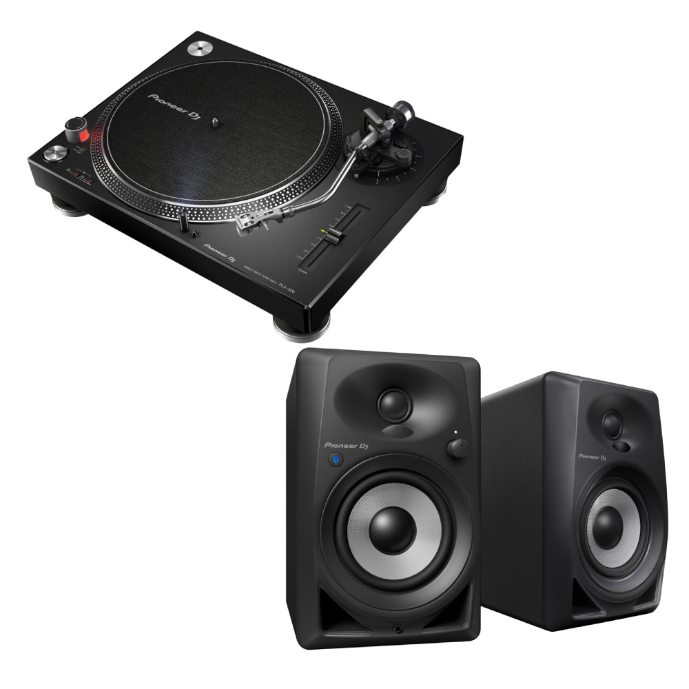 Pioneer DJ PLX-500-K Black ターンテーブル リスニングセット Pioneer DJ DM-40BT付きセット