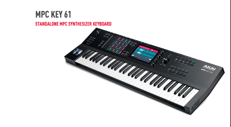 AKAI (アカイ) Professionalより、MPCの革新的なワークフローを受け継いだ音楽制作用スタンドアロン・シンセサイザー・キーボード「MPC Key 61」登場！