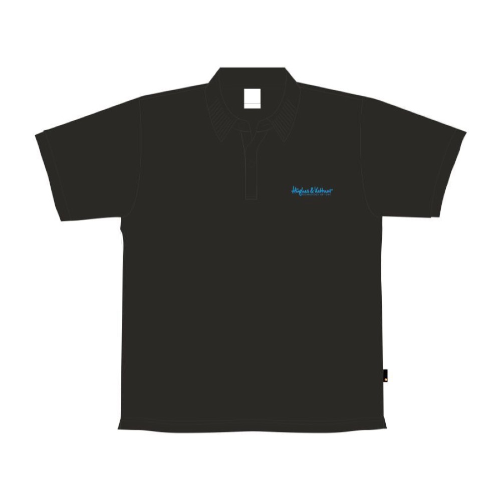 Hughes & Kettner HUK-POLO1/BK #L ロゴ ポロシャツ ポリジン加工