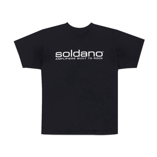 ギターアンプブランド Soldano（ソルダーノ）のロゴ入りTシャツ「Amplifiers Built To Rock T-SHIRT」が発売！