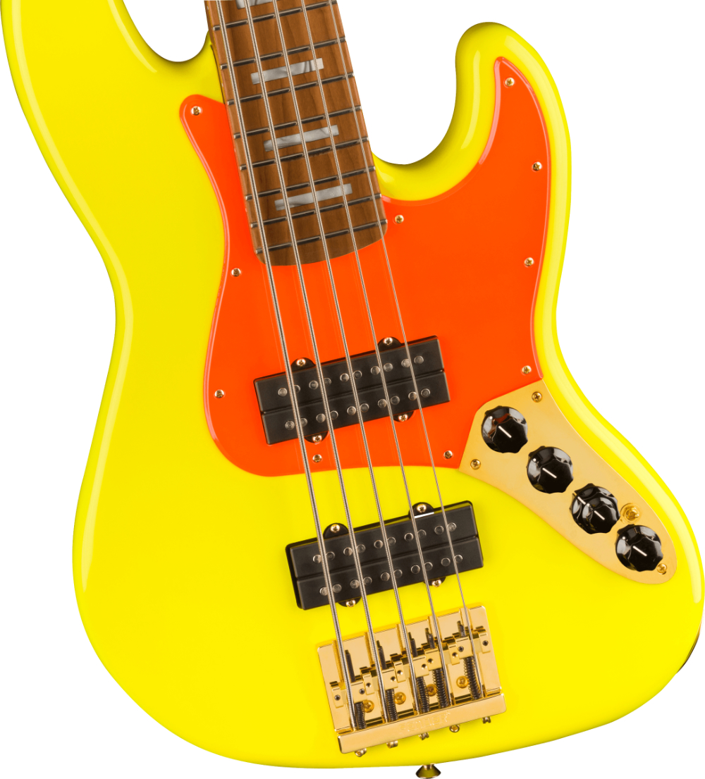 Fender MonoNeon Jazz Bass V Maple Fingerboard Neon Yellow 5弦エレキベース