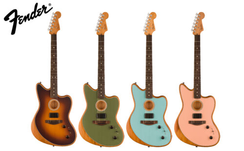 Fender（フェンダー）からアコースティックとエレクトリック両方の特徴を備えたハイブリッドスタイルのギターAcoustasonicの「Player Jazzmaster」が発売！