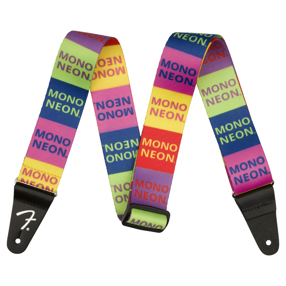 Fender MonoNeon Logo Strap Multi-Color 2" ギターストラップ