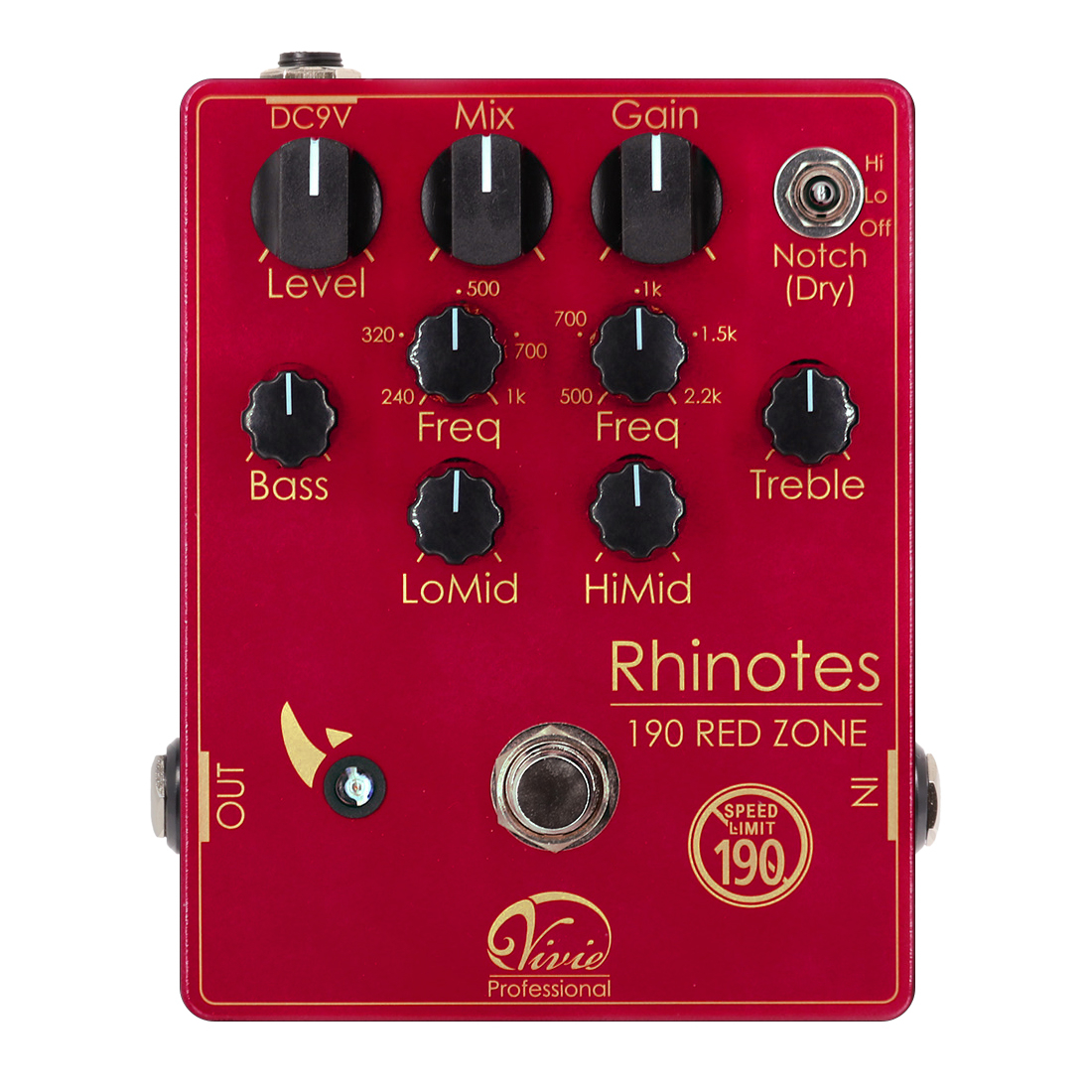 Vivie Professional Rhinotes 190 REDZONE IKUO Signature Pre-Amp ベース用エフェクター