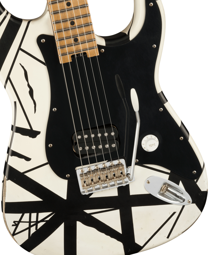EVH Striped Series '78 Eruption White with Black Stripes Relic エレキギター