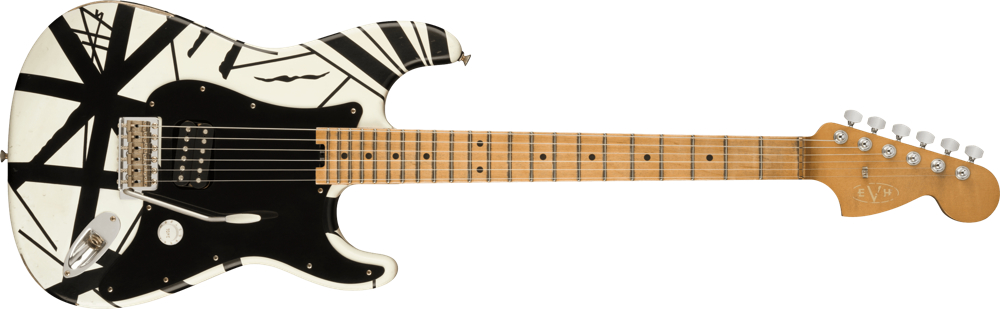 EVH Striped Series '78 Eruption White with Black Stripes Relic エレキギター