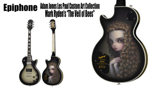 Epiphone（エピフォン）からアダム・ジョーンズ・アート・コレクションよりボディバックに芸術作品のデザインがあしらわれたエレキギター「The Veil of Bees」が発売！