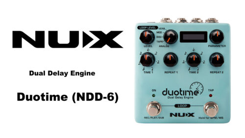 NUX（ニューエックス）から独立したタイム/サブディビジョン/リピートノブを備えたデュアルディレイペダル「Duotime」が発売！