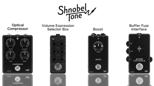 取扱い開始！「ベスト」を求めるギタリストのためのShnobel Tone（シュノベルトーン）歪み系5機種+コンプ他4機種を特集part2!!