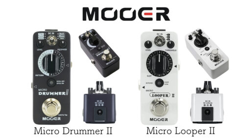 Mooer （ムーアー）から本格的なドラムサウンドを生み出すドラムマシンペダル「Micro Drummer II」複数のループを保存できる多機能サンプリングルーパーペダル「Micro Looper II」2機種が登場！