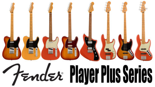 Fender（フェンダー）のアイコニックなモデルの活気に溢れたバージョンである『Player Plus シリーズ』より、新カラーモデルのエレキギター・エレキベースが発売！