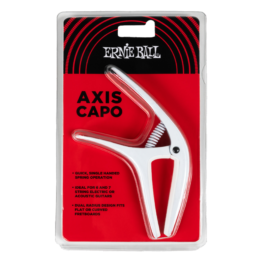 ERNIE BALLのギターカポタスト「AXIS CAPO」にホワイト登場