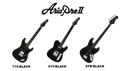 AriaProII（アリアプロ2）からボディ、ヘッドトップをブラックカラーで統一した限定モデル「714-BLACK」「615-BLACK」「STB-BLACK」が発売！