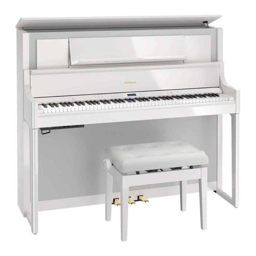 ROLAND LX708-PWS 電子ピアノ 椅子付き 白塗り鏡面艶出し塗装