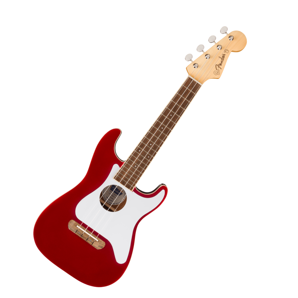 Fender フェンダー Fullerton Strat Uke Walnut Fingerboard White Pickguard Candy Apple Red