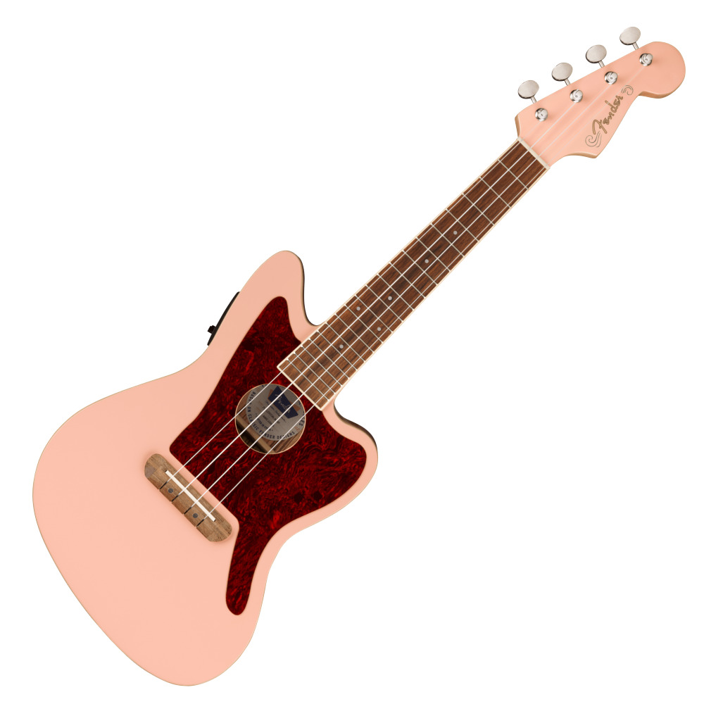 Fender フェンダー Fullerton Jazzmaster Uke Walnut Fingerboard べっ甲柄 Pickguard Shell Pink