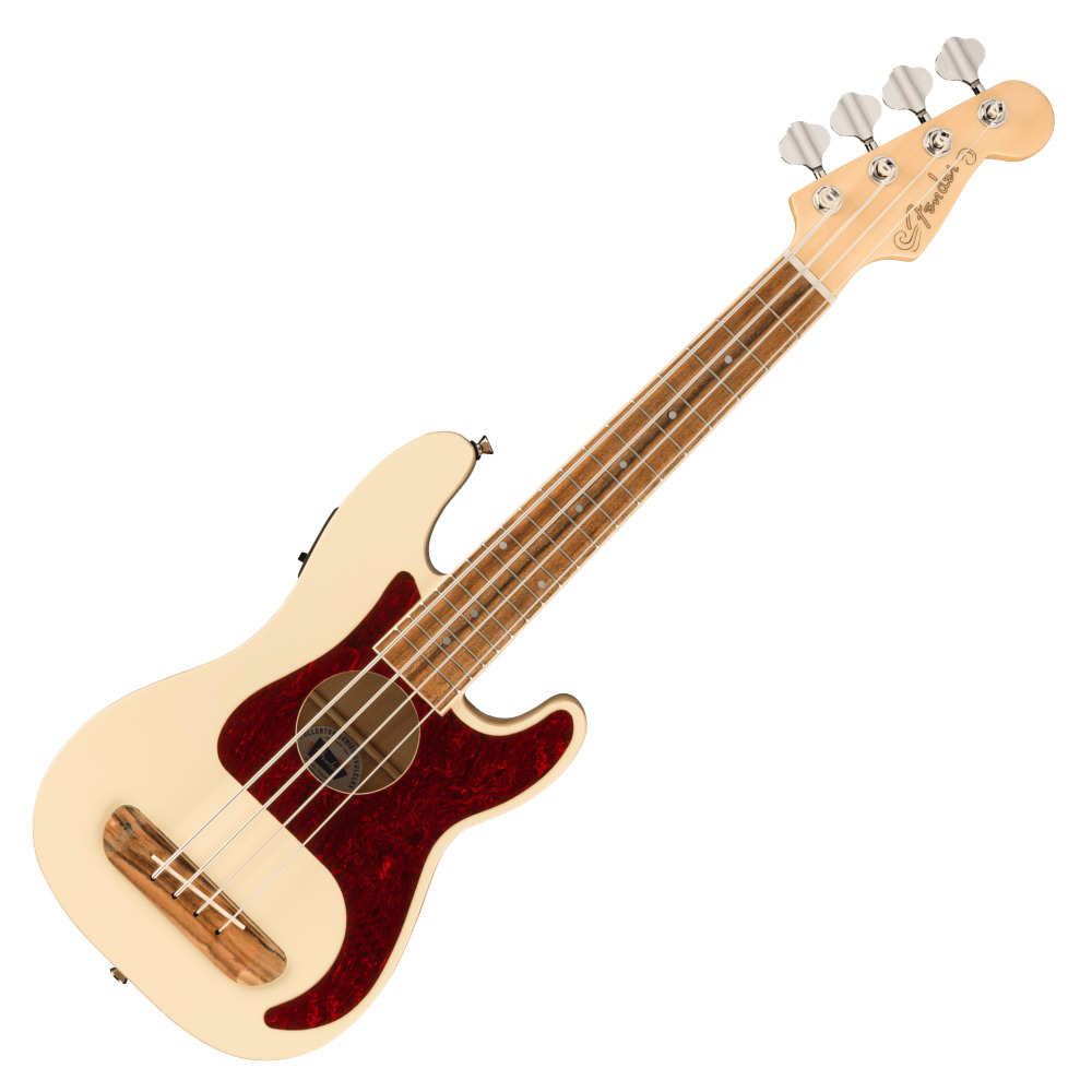 Fender フェンダー Fullerton Precision Bass Uke Walnut Fingerboard べっ甲柄 Pickguard Olympic White