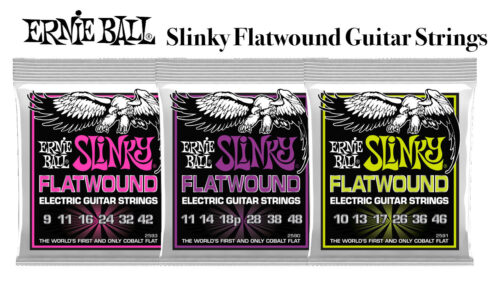ERNIE BALL（アーニーボール）エレキ弦の超定番、スリンキーシリーズに3種類のフラットワウンド弦「Slinky Flatwound Guitar Strings」が新たにラインナップ！