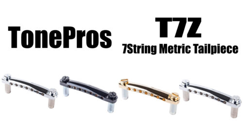 TonePros（トーンプロズ）からミリ規格のスタッド＆アンカーを付属した7弦用テールピースセット『T7Z』が発売！