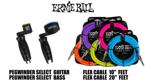 ERNIE BALL (アニーボール)から汎用性の高いペグワインダーとカラフルさが目を引くケーブル「FLEX CABLE」が発売！