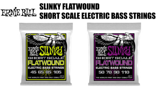 ERNIE BALL（アーニーボール）からショートスケール用のエレキベース弦「SLINKY FLATWOUND SHORT SCALE ELECTRIC BASS STRINGS」が発売！