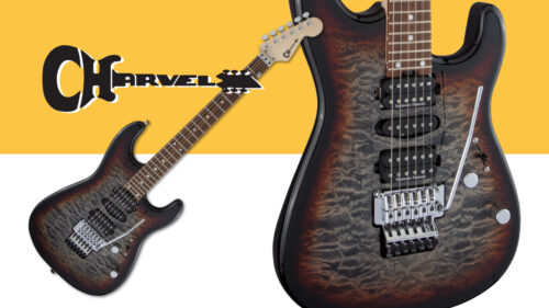 Charvel（シャーベル）から 数量限定復刻モデル第1弾！ 日本で丁寧に作られた、絶妙なスタイルを持つエレキギター「MJ San Dimas Style 1 HSH FR PF QM Midnight Glow」が発売！