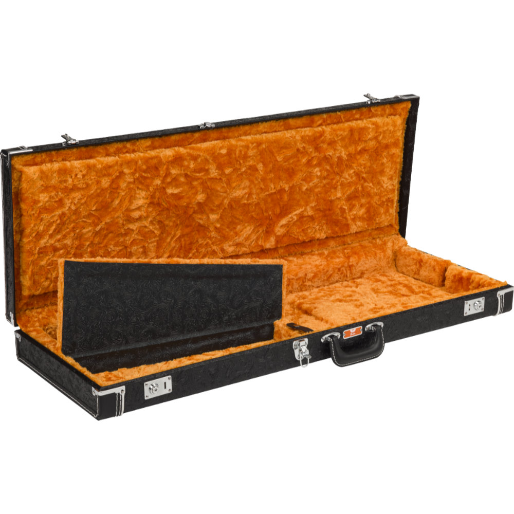 Fender Waylon Jennings Strat / Tele Case Black Tooled Leather