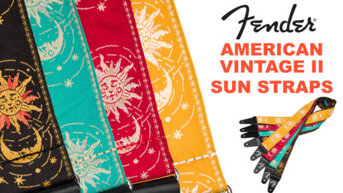 Fender (フェンダー）から太陽と月をモチーフとしたジャカード織りのストラップ「American Vintage II Sun Strap」が発売！
