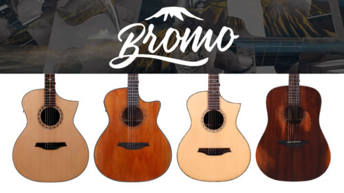 2023年に生まれたばかりのブランド Bromo Guitars（ブロモ）からエレアコ・アコギの新モデル4機種が発売！