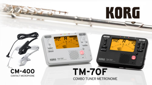 コンパクトなボディに機能満載。KORG（コルグ）から チューナーとメトロノームが一体化したTMシリーズに、待望のNewモデル「TM-70F」が登場！ 楽器に直接取り付けて音を拾うクリップ式チューナー用マイク「CM-400」も発売！