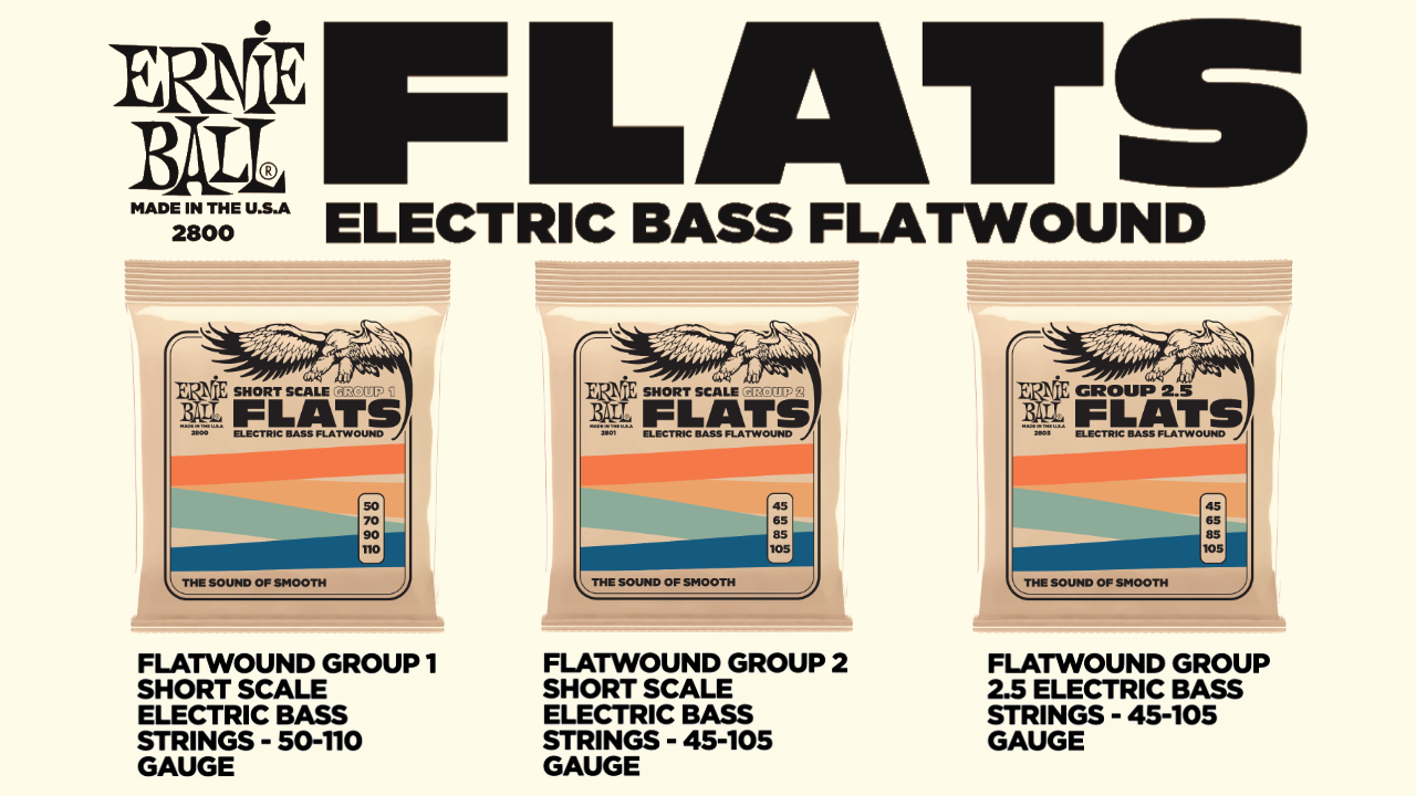 ERNIE BALL(アーニーボール)から、滑らかな打感とまろやかなサウンドを実現できるフラットワウンドエレクトリックベース弦「Bass Flatwound Stainless Steel」が発売！