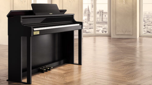 キャビネットスタイルを採用した格調高い電子ピアノCASIO CELVIANO(カシオ セルヴィアーノ)から、新音響システムを採用した『AP-750』が新登場。