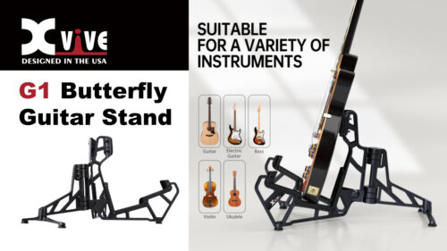 Xvive（エックスバイブ）から ギターを安全に保持できるようにデザインされた頑丈で軽量なアルミニウム製ギタースタンド「Xvive G1 Butterfly Guitar Stand」が発売！