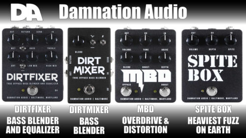 アメリカ、ボルチモアのエフェクターブランド「Damnation Audio」からベース用に特化したペダル4機種が発売！
