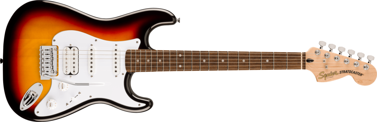 Squier スクワイヤー スクワイア Affinity Series Stratocaster Junior HSS Laurel Fingerboard White Pickguard 3-Color Sunburst エレキギター