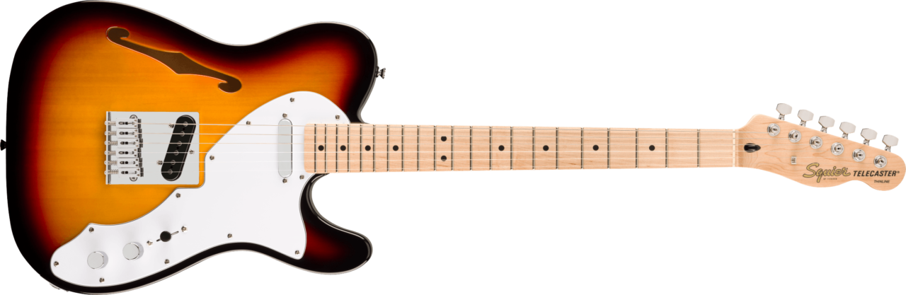 Squier スクワイヤー スクワイア Affinity Series Telecaster Thinline Maple Fingerboard White Pickguard 3-Color Sunburst