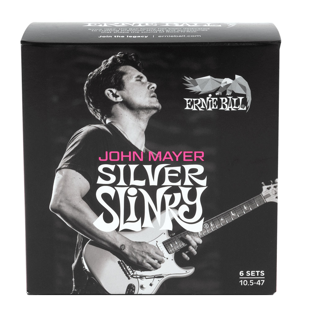 【6セット】 ERNIE BALL アーニーボール 10.5-47 Silver Slinky (3817) ブロマイドボックス John Mayer Signature ジョン・メイヤー