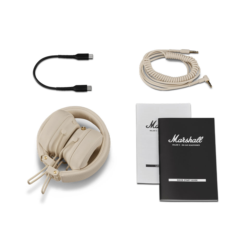 MARSHALL マーシャル Major V Cream Bluetooth 5.3 ワイヤレスヘッドホン