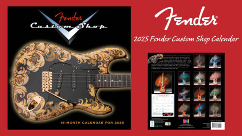 Fender（フェンダー）からCustom Shopで製作された不朽の名作13本を掲載した2025年カレンダーが発売！