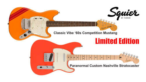 Squier（スクワイア） Classic Vibeシリーズのムスタング、Paranormalシリーズのストラトキャスターから限定モデルが登場！