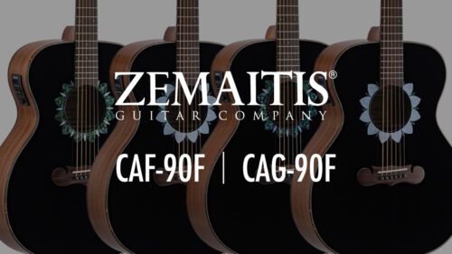 ZEMAITIS（ゼマイティス）からフラワーモチーフのサウンドホールが特長の「CAF-90F」「CAG-90F」のグロスブラックが発売！