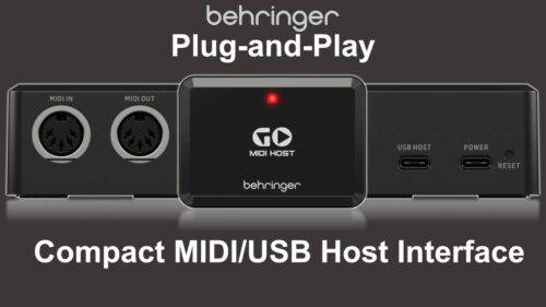 BEHRINGER（ベリンガー）からコンパクトサイズのMIDI/USBホストインターフェース「GO MIDI HOST」が発売！